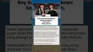 Roy Suryo Sentil Ijazah Gibran: Salah Beli Dokumen Palsu?