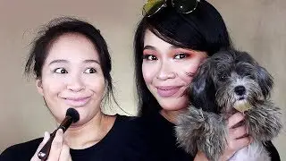 MY DOG CHOSE MY MAKEUP + GRWM | Booya