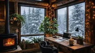 Deep Focus Ambient ❄️ Cozy Winter Cabin | Study • Work • Concentrate