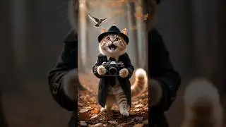 Cool Cat Photographs a Bird＃CoolCat#bird #catphotographer