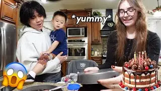 Quang Tries Baking CAKE | *gone wrong*