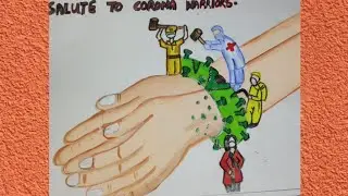 Salute to Corona warriors, Real time heros,Easy water colour drawing.