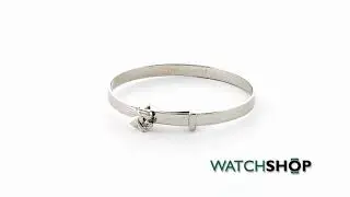 D For Diamond Childrens Sterling Silver Bangle (B4072)