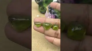 💚😍Gorgeous Sphene Cabochons fiery gem 💚😍AKA Natural Titanite 🌏🍏#sphene #gemstone #shorts #gem#short