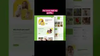 Pet care website landing page 🐕🐈 #pets #websitedesign
