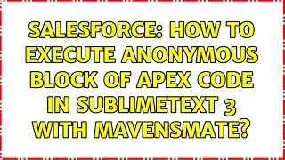 Salesforce: How to execute anonymous block of apex code in sublimeText 3 with mavensmate?