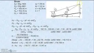 Kule Yüksekliği Hesabı (Yük. Ölç)