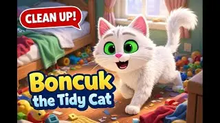 🐱✨ Boncuk the Tidy Cat | Kids Bedtime Story About Cleaning & Responsibility
