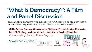 &lsquo;What Is Democracy?&rsquo;: A Film and Panel Discussion