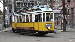 KARLSRUHE - Abschied von der Strassenbahn auf der Kaiserstrasse - Tram