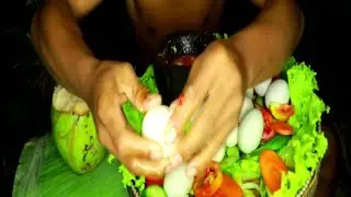 &ldquo;Finding lots of duck eggs and cooking duck with coconut 🌴🥚🦆 Eating delicious traditional food in na