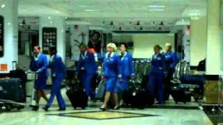 KLM Cabin Crew Arrive At Entebbe Airport