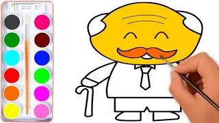 Grandfather Drawing & Coloring for Kids, Grandpa Coloring Pages, #HawMawKidsWonderland