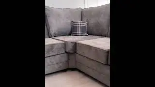 Grey Chenile Verona Corner Fullback Sofa Customer Photo