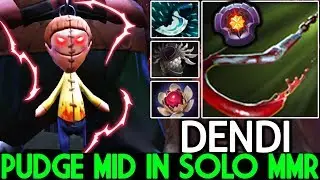 Dendi [Pudge] Master Pudge Mid in Solo MMR Game Over 7.22 Dota 2