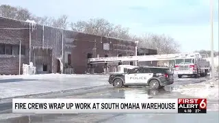 Fire crews wrap up work at South Omaha warehouse