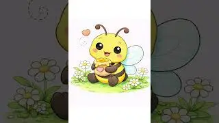 Satisfying Bee Coloring ASMR 🎨 | Kids Coloring#asmr#coloring#kids#satisfying#coloringasmr