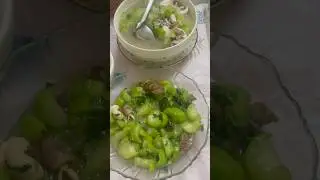 Mực x&agrave;o mướp.58k. Gang g&agrave; x&agrave;o mướp. M&iacute;t, dưa gang.
