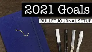 MINIMAL 2021 BULLET JOURNAL SETUP 💜 Goal Planner Plan With Me
