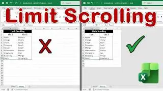Two Powerful Methods to Limit Scrolling in Excel #excel #vba