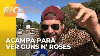 Fã acampa para ver show do Guns N’ Roses em Curitiba na Pedreira Paulo Leminski