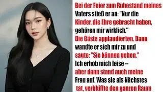 Bei Papas Ruhestandsfeier sagte er: &bdquo;Nur ehrenvolle Kinder geh&ouml;ren wirklich dazu&ldquo;
