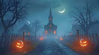 🌕 Haunted Church Halloween Ambience | Spooky Night Sounds & Creepy Halloween Atmosphere