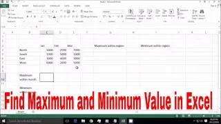 How to find Maximum and Minimum value in Excel (Max and Min Function)