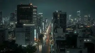 Tokyo City After Midnight 🌙 Lofi Sleep Mix with Rain