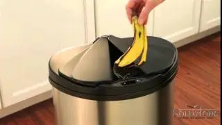 No touching the waste  bin| Solutions.com