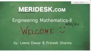 Video 1- Engineering Mathematics 2 (MDU/KU), Course Introduction