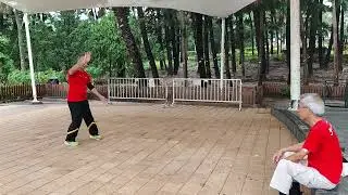 Sifu Salvatore Mezzone allena la Chong Kuen del Weng ChuN con il suo Maestro Sifu GM Michael Tang