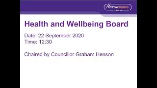 Health and Wellbeing Board - 22 September 2020
