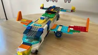 Arthur&rsquo;s lego creations-107: small regional plane; a domestic passenger plane w/ retractable stairs