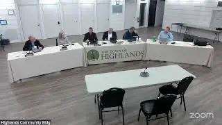 Town of Highlands Regular Board of Commissioners Meeting - November 20, 2025