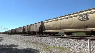 CSX 850 (GE ES44AH) leads lead CSXT G656 - 27