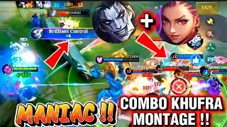 COMBO WOMBO COMBRO  KHUFRA MONTAGE IXIA AUTO MANIAC !! MOBILE LEGEND SOLO RANK