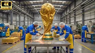 Inside a Modern Trophy Factory: How the World Cup&ndash;Style Gold Trophy Is Made (Full Process)