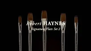 Super Soft Handmade Paintbrushes for Craft - Designed By Robert Haynes ( Flats - Set 2)
