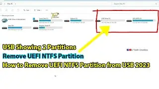 How to Remove UEFI NTFS from USB | Two Partition on USB Drive | Best Way 2023 |