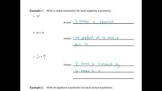 Lesson 1.1 Notes - Variables & Expressions