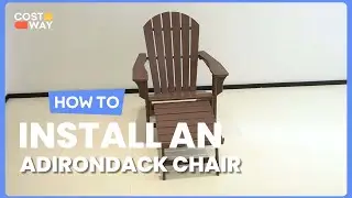 How to Install the Patio HDPE Adirondack Chair with Retractable Ottoman | NP10510 #costway #howto