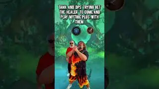 tank and dps asking the healer to play mythic plus #wow #warcraft #dragonflight