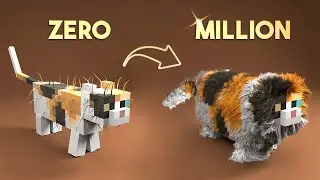 Minecraft Satisfying Simulation🐱| Hair, Liquid, Block Physics and more