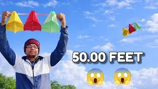 Unique Paper Kite | 50 Feet Flying Test 🔥 #kitemakingvideo