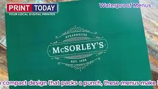 Waterproof Menus | Print Today