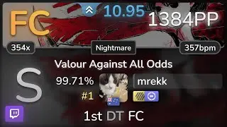 🔴 10.9⭐ mrekk | Pedro Silva - Valour Against All Odds [Nightmare] +HDDT 99.71% FC #1 | 1384pp - osu!