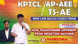 KPTCL APSEB AE & TG AE Recruitment | HOW IS A TRANSFORMER DIFFERENT FROM INDUCTION MACHINE