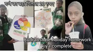 Rudransh ne banayi apne holiday homework ke chart #familyvlog #ruchisaxena #subscribe #viralvideo 😇
