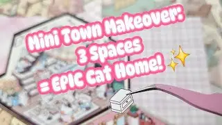 [DIY] Come Play in my Town! 🏘️ We Built a Big Cat House 🐱 #sticker #kawaii 